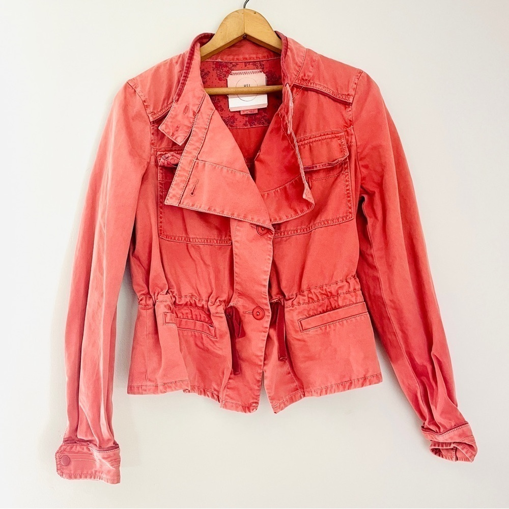 Anthropologie Hei Hei Drawstring Anorak Utility Jacket Cotton Lightweight Small